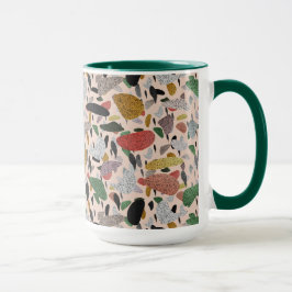 Abstrakt modern konstnärlig terrazzo-stil mönster mugg