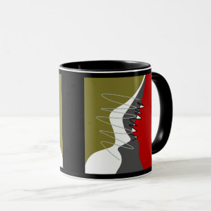 Abstrakt, Modern, Kreativ, Applikations Kuddcover Mugg