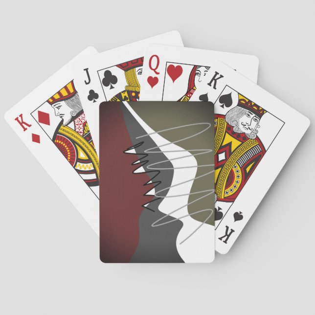 Abstrakt, modern, Kreativ, Applique Dekorativ kudd Casinokort (Baksidan)