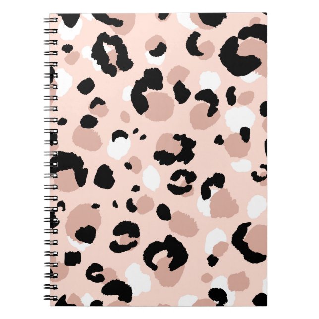 Abstrakt modern leopard, sömlös mönster. Djur  Anteckningsbok (Framsidan)