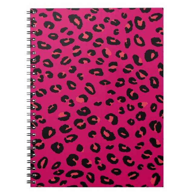 Abstrakt modern leopard, sömlös mönster. Djur Anteckningsbok (Framsidan)