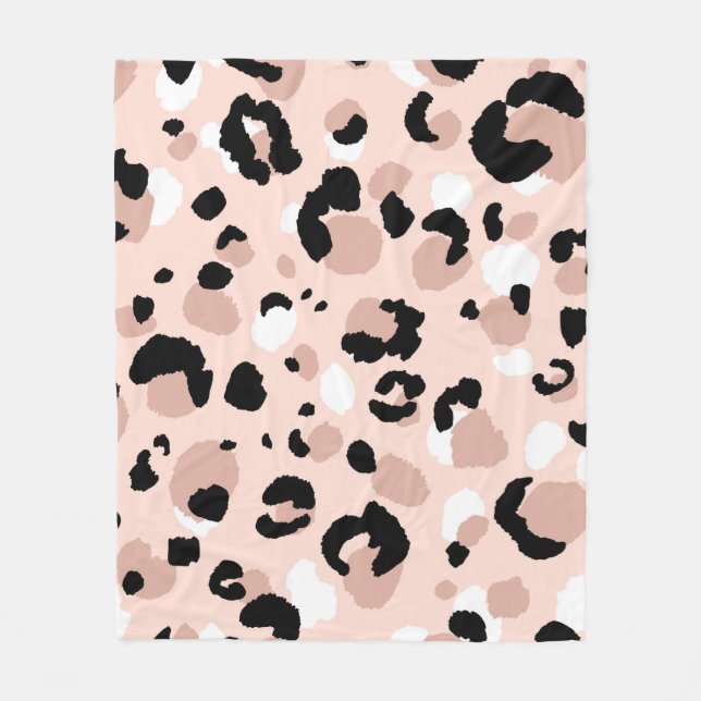 Abstrakt modern leopard, sömlös mönster. Djur  Fleecefilt (Framsidan)