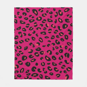 Abstrakt modern leopard, sömlös mönster. Djur Fleecefilt