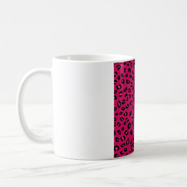 Abstrakt modern leopard, sömlös mönster. Djur  Kaffemugg (Vänster)