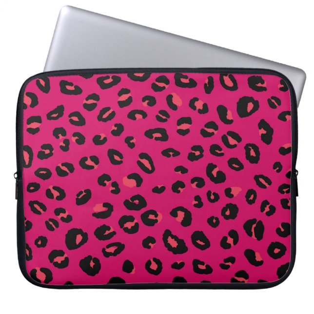 Abstrakt modern leopard, sömlös mönster. Djur Laptop Fodral (Framsidan)
