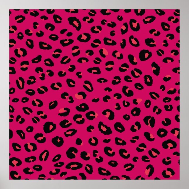 Abstrakt modern leopard, sömlös mönster. Djur Poster (Framsidan)