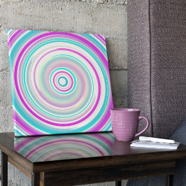 Abstrakt Modern Lila Teal Spiral Canvastryck