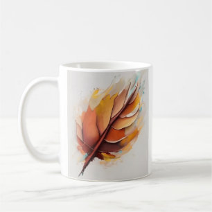 Abstrakt Modern Löv Paintings Set, Löv Kaffemugg