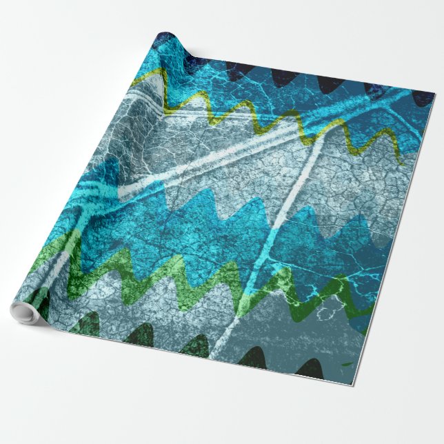 Abstrakt Modern Löv Pastel Presentpapper (Utrullad)