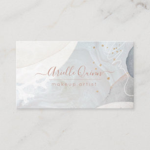 Abstrakt Modern Makeup Artist Watercolor Shapes Visitkort