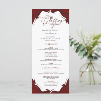 Abstrakt Modern Minimalistiskt Bröllopsprogram Program