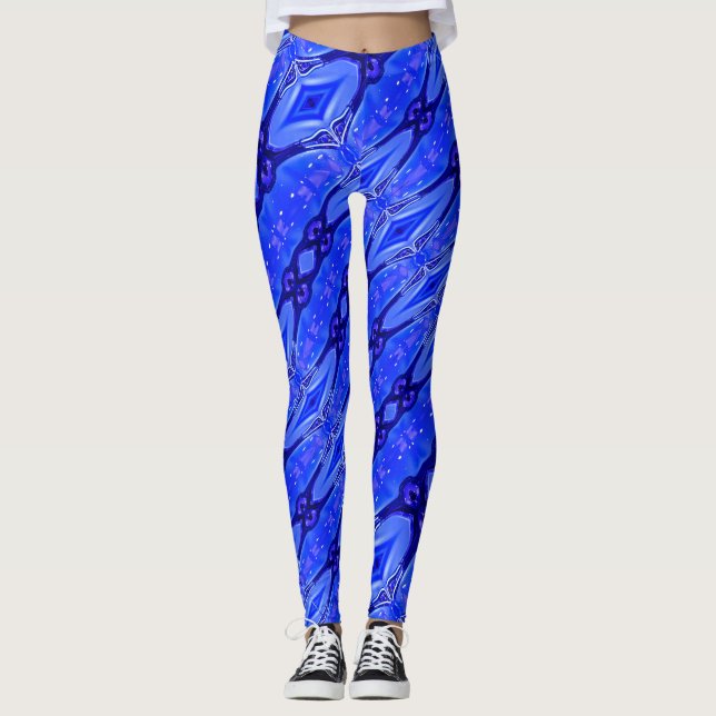 Abstrakt, modern mönster leggings (Framsida)