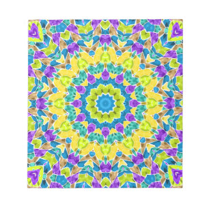 Abstrakt modern mosaik, kaleidoskopisk tegel mönst anteckningsblock