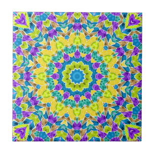 Abstrakt modern mosaik, kaleidoskopisk tegel mönst kakelplatta