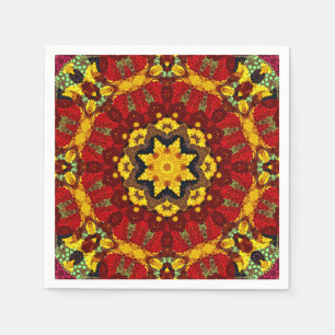 Abstrakt modern mosaik, kaleidoskopisk tegel mönst pappersservett