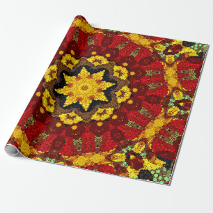 Abstrakt modern mosaik, kaleidoskopisk tegel mönst presentpapper