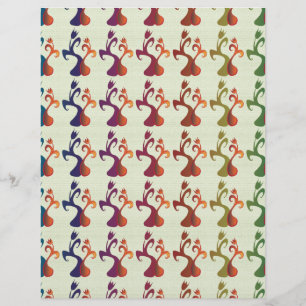 Abstrakt Modern Multifärgad Tulip Blommigt design