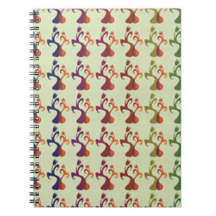 Abstrakt Modern Multifärgad Tulip Blommigt design Anteckningsbok