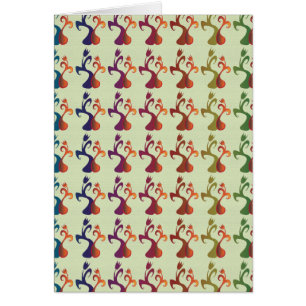 Abstrakt Modern Multifärgad Tulip Blommigt design Hälsningskort