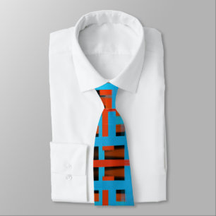Abstrakt Modern Orange blå penseldrag Slips