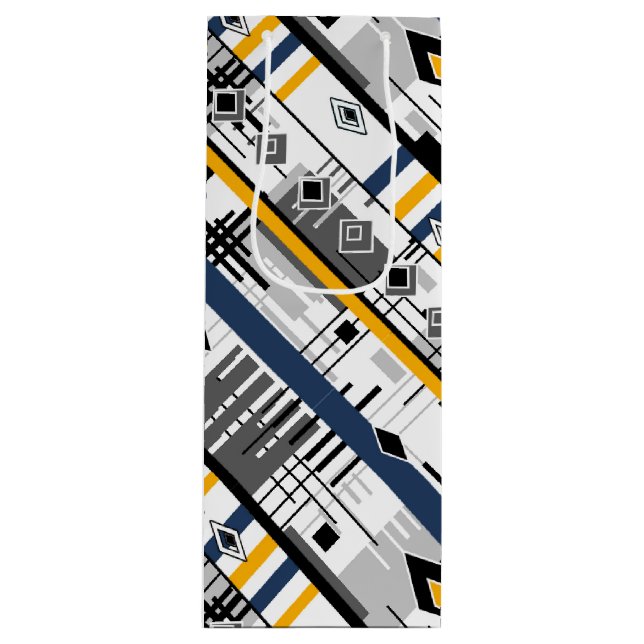 Abstrakt modern ornamenterad geoomet för svartvit  (Framsidan)