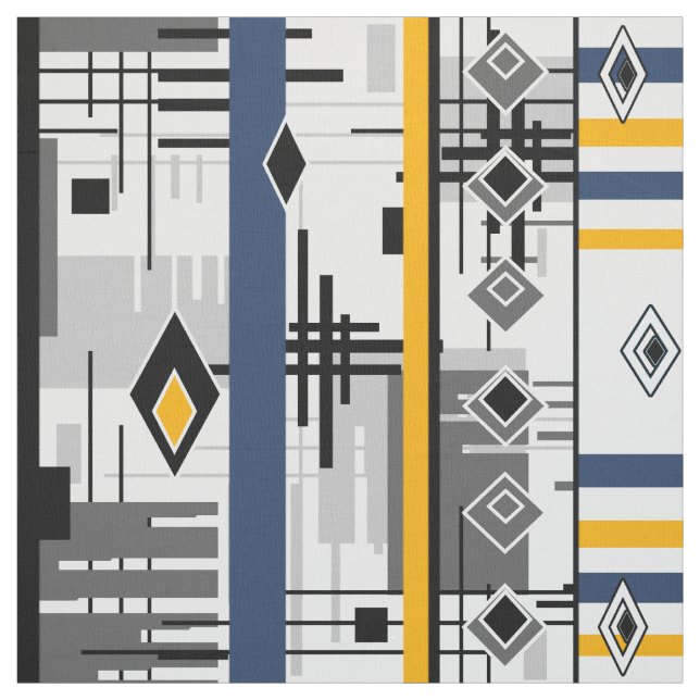 Abstrakt modern ornamenterad geoomet för svartvit  tyg (Provkarta)