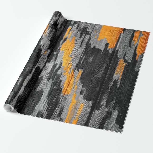 Abstrakt Modern Pastel Wood #2 Presentpapper (Utrullad)
