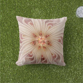 Abstrakt Modern Pastellkrita Flower Fractal Art Kudde