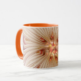 Abstrakt Modern Pastellkrita Flower Fractal Art Mugg