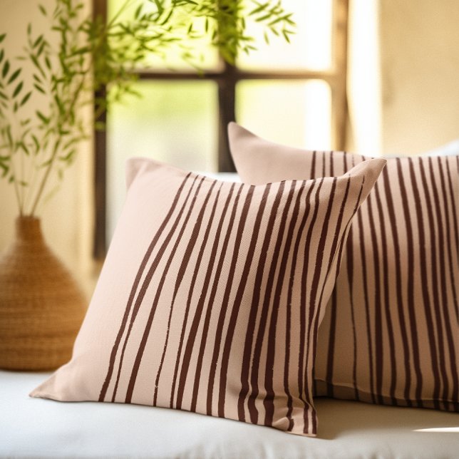 Abstrakt Modern Peach Terracotta Kudde (Abstract Modern Peach Terracotta Throw Pillow)