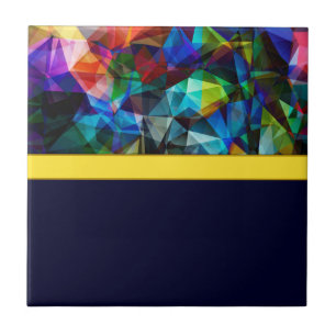 Abstrakt modern polygon poly triangles mörk brilja kakelplatta