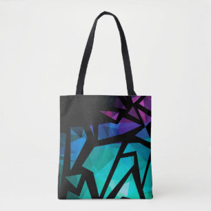 Abstrakt modern polygongraffiti geometridar tygkasse