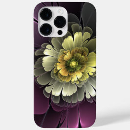 Abstrakt Modern Purpur Khaki Grå Fraktal Blomma