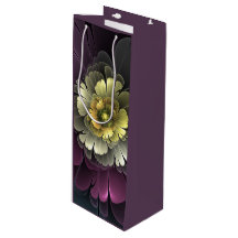 Abstrakt Modern Purpur Khaki Grå Fraktal Blomma
