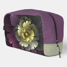 Abstrakt Modern Purpur Khaki Grå Fraktal Blomma