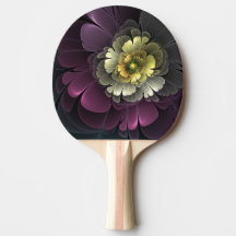 Abstrakt Modern Purpur Khaki Grå Fraktal Blomma