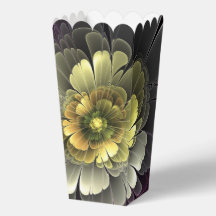 Abstrakt Modern Purpur Khaki Grå Fraktal Blomma
