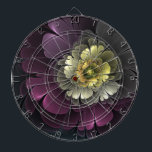 Abstrakt Modern Purpur Khaki Grått Fractal Flower Darttavla<br><div class="desc">En stor fantasi med fet färg. Skräckande,  dekorativ och magisk. Design för ritytan med mera.</div>