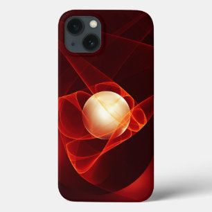 Abstrakt Modern Red Cream Fantasy Fractal Art