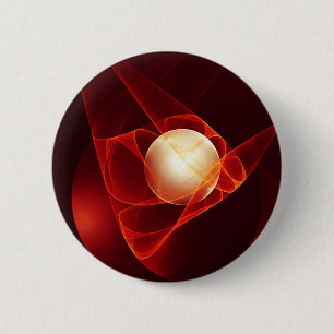 Abstrakt Modern Red Cream Fantasy Fractal Art Knapp