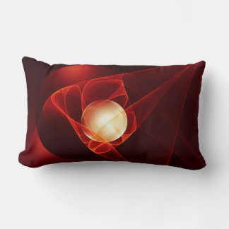 Abstrakt Modern Red Cream Fantasy Fractal Art Lumbarkudde