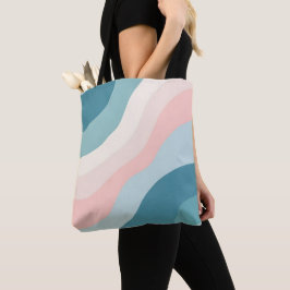 Abstrakt Modern Röda Rosa Mint Samling Tygkasse