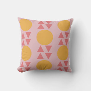 Abstrakt modern rosa gul kudde