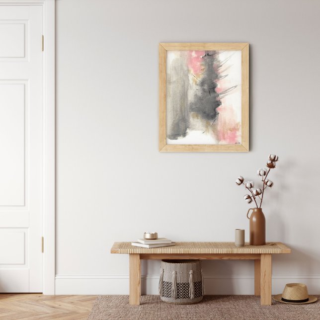 Abstrakt Modern Rosa Guld Painting Art Print Poster (Skapare uppladdad)