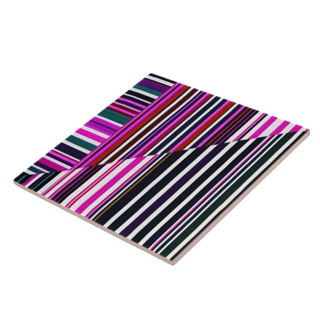 Abstrakt Modern Rosa Lila Rand Collection Kakelplatta (Sidan)