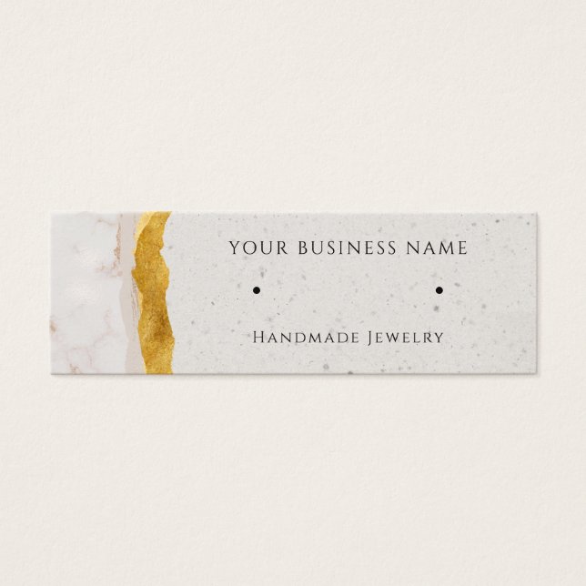 Abstrakt Modern Stud Earring Visning Cards Litet Visitkort (Framsidan)