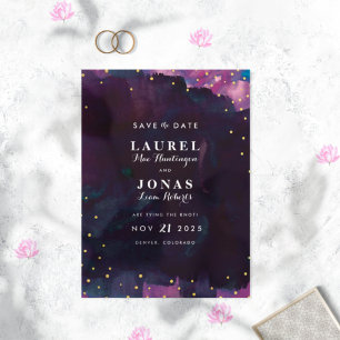 Abstrakt Modern svart vattenfärg Spara datum Datumet