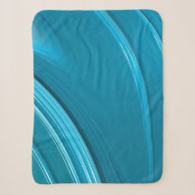 Abstrakt Modern Teal Blue Swirl Small