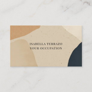 Abstrakt Modern Terracotta Black Shapes Business C Visitkort