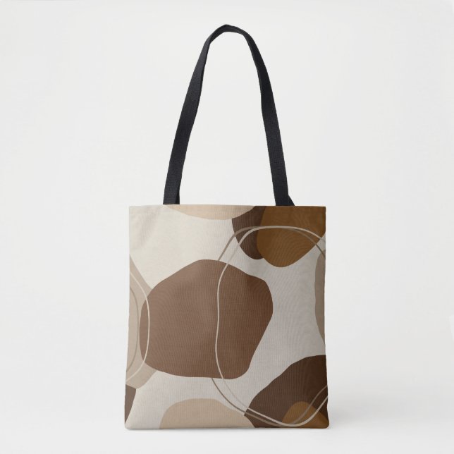 Abstrakt Modern Terracotta Shapes Tygkasse (Framsida)